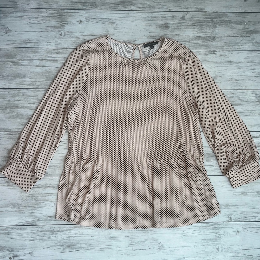 Adrianna Papell Polka Dot Top Size Large
